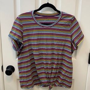 Madewell Stripped Knotted Shirt
